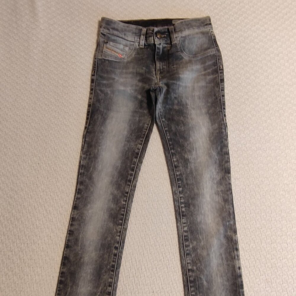 Diesel Women's Jeans Sz 27 LIVIER Stretch Super Slim Jeggings Low Waist Gray